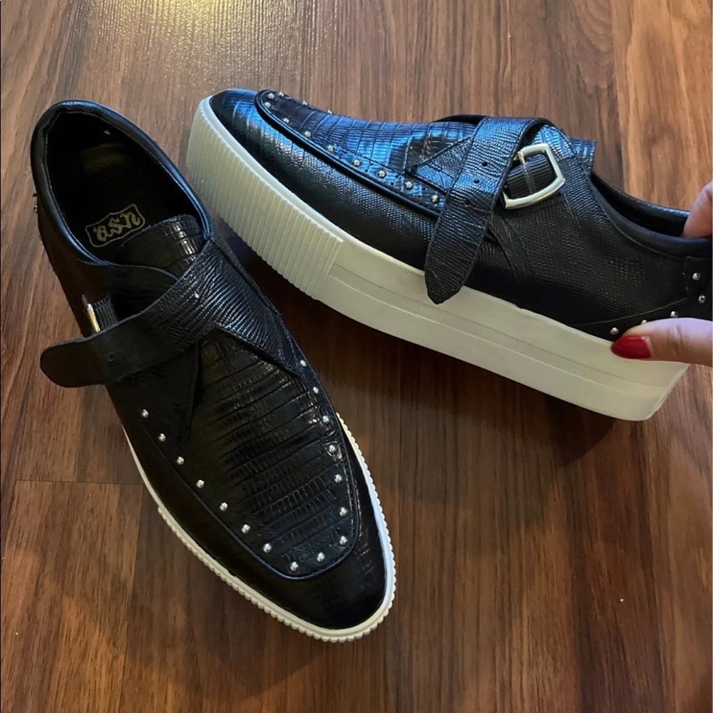 Ash platform leather sneakers size 9 NEw